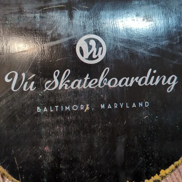 Vu Skateshop Baltimore Maryland Edgar Allen Poe Raven Skateboard Deck 8.75"x 33" - Picture 3 of 5